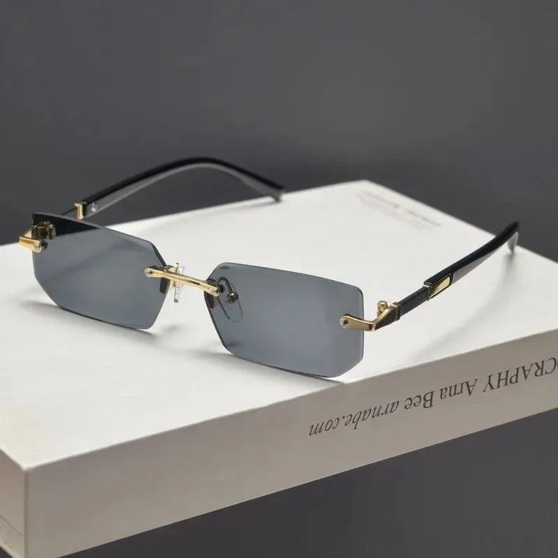 Rimless Rectangle Sunglasses