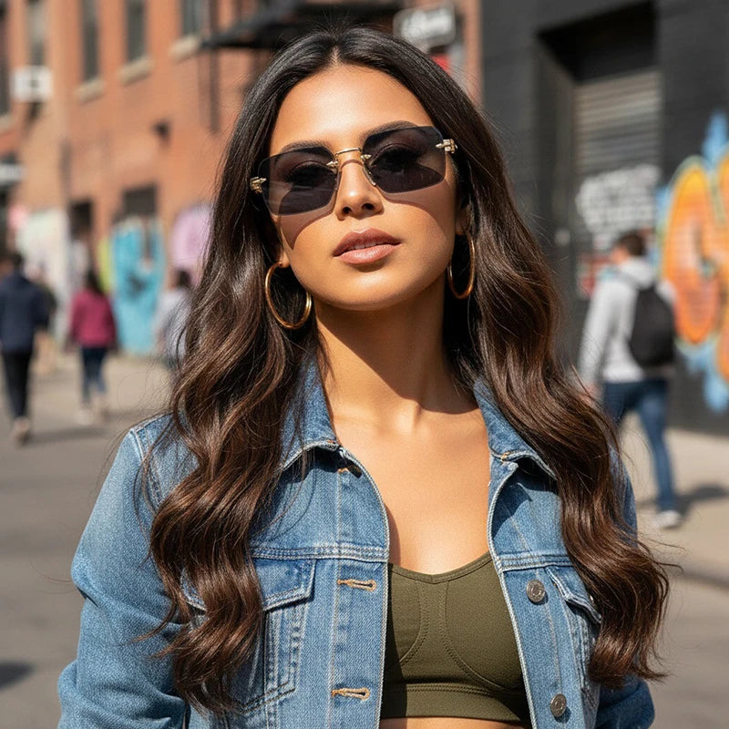 Luxury Rimless Sunglasses