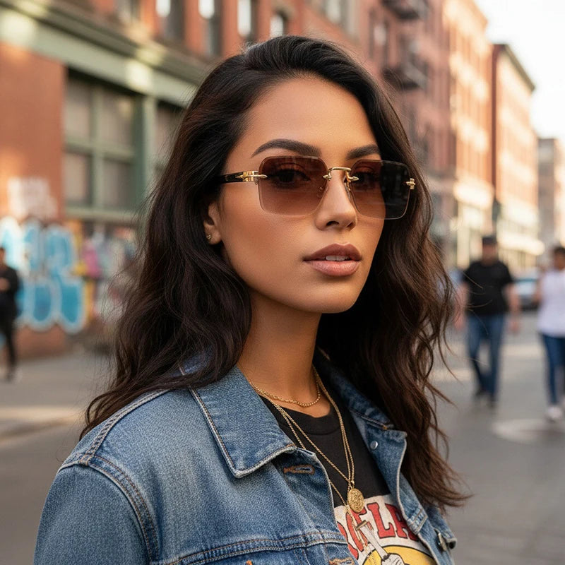 Luxury Rimless Sunglasses