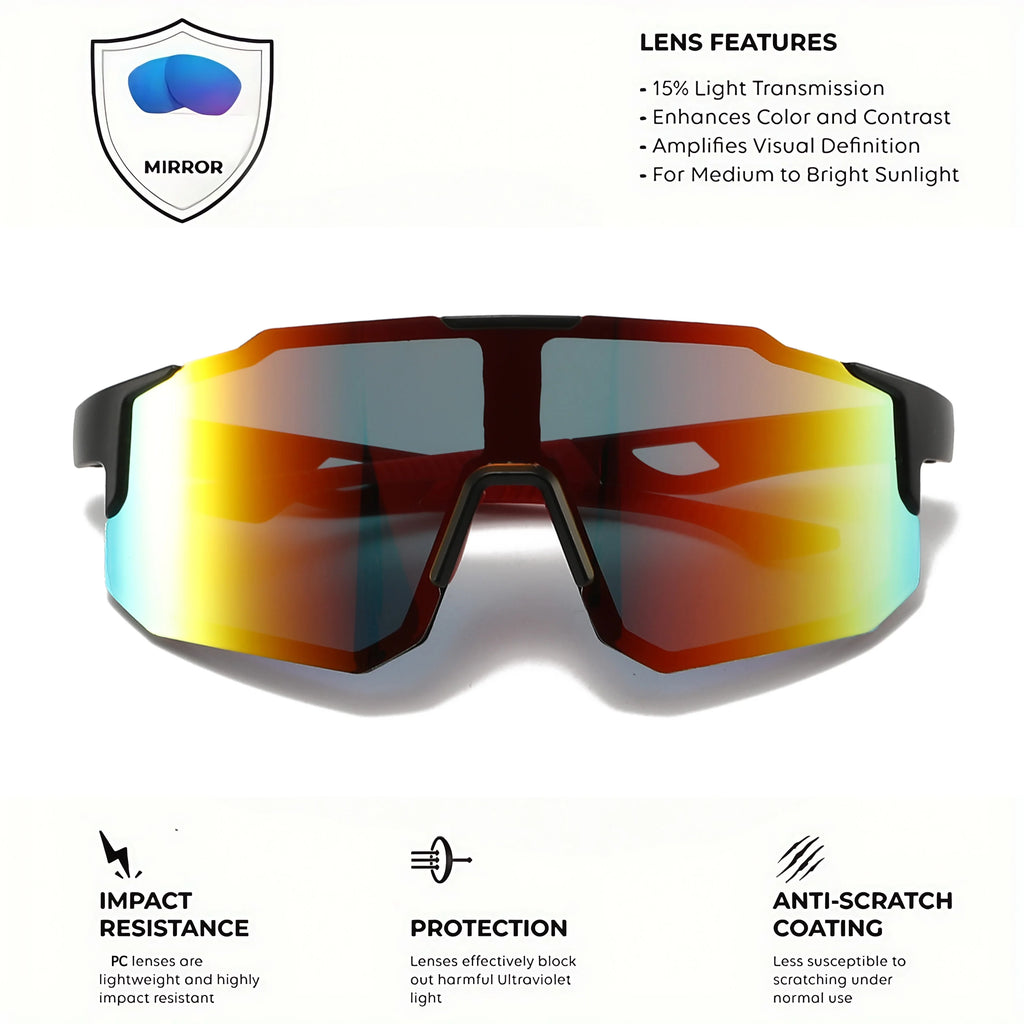 Oversized Colorful Sports Sunglasses