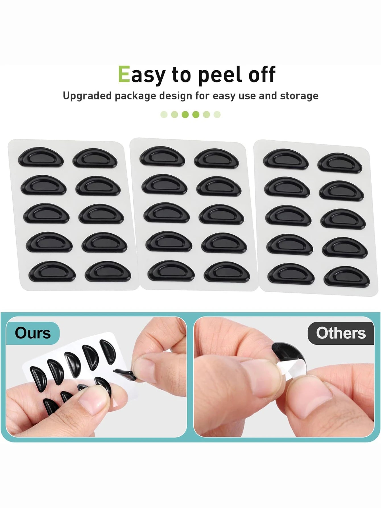 5pairs Eyeglasses Anti Slip Nose Pads Soft Silicone Adhesive Glasses