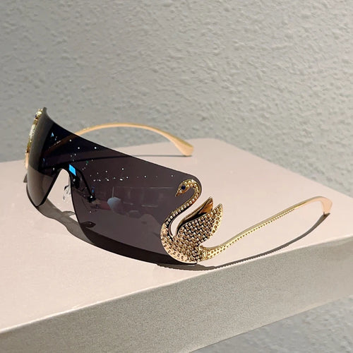 Rimless Y2k Monoblock Gradient Shades