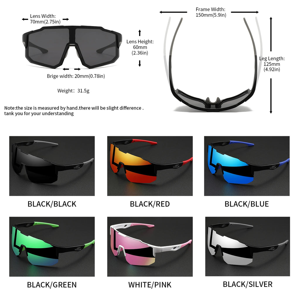 Oversized Colorful Sports Sunglasses