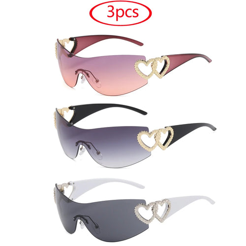 Y2K Rimless Oversized Sunglasses